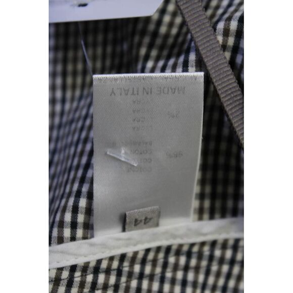 Shari's Place Womens Gingham Plaid Straight Leg Pants Brown Black Size EUR 44 - Picture 5 of 6